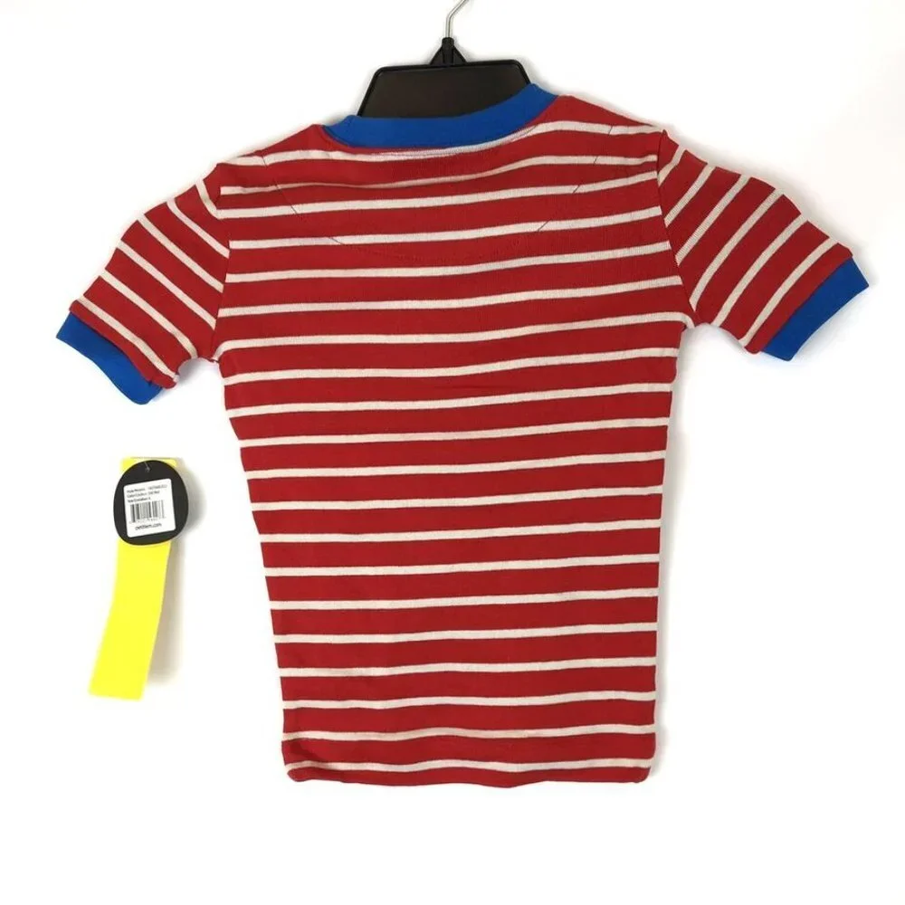 Petit Lem Little Boy’s Size 4, Two Piece Pajama Set, Red/Blue